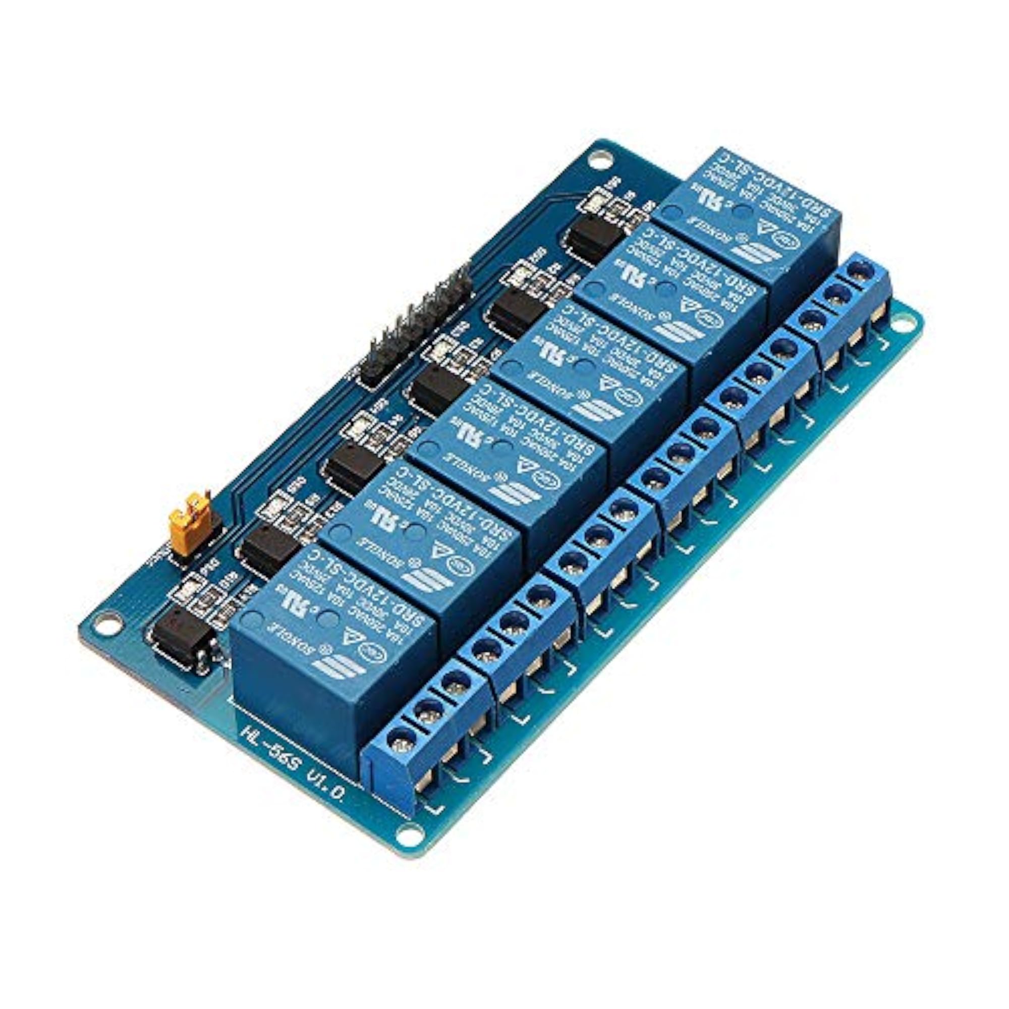 6 12V Relay Module with Optocoupler Isolation